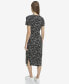 ფოტო #2 პროდუქტის Andrew Marc Women's Short Sleeve Stretch Midi Dress with Slit