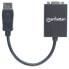 Фото #8 товара Manhattan DisplayPort to VGA HD15 Converter Cable - 15cm - Male to Female - Active - Equivalent to DP2VGA2 - DP With Latch - Black - Lifetime Warranty - Polybag - 0.15 m - DisplayPort - VGA (D-Sub) - Male - Female - Straight