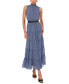 ფოტო #1 პროდუქტის Women's Smocked Mock Neck Sleeveless Maxi Dress