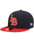 Фото #1 товара Men's Navy Louisville Bats Authentic Collection Team Alternate 59FIFTY Fitted Hat