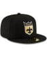 Men's Black New Orleans Saints Omaha Throwback 59FIFTY Fitted Hat