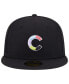 ფოტო #4 პროდუქტის Men's Black Chicago Cubs Multi-Color Pack 59FIFTY Fitted Hat