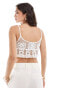 Фото #4 товара New Look strappy crochet cami in off white