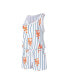 ფოტო #1 პროდუქტის Women's White New York Mets Reel Pinstripe Knit Romper