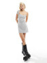 Фото #3 товара Reclaimed Vintage mini dress in silver