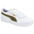 Фото #2 товара Puma Carina 2.0 Velvet Lace Up Womens White Sneakers Casual Shoes 39065601