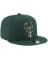 Фото #3 товара Men's Hunter Green Milwaukee Bucks Official Team Color 9FIFTY Snapback Hat