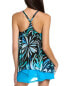 Фото #2 товара Coco Reef Womens Current Mesh Layer Triangle Tankini Top, 36D, Black