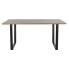 Dining Table Home ESPRIT Brown Black Iron MDF Wood 160 x 90 x 75 cm