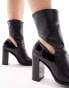 Фото #2 товара Calvin Klein Jeans leather heeled boots in black