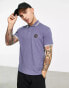 Napapijri Macas patch logo pique short sleeve polo in purple