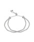 ფოტო #1 პროდუქტის 5A Cubic Zirconia Double Strand Bracelet Silver