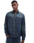 ASOS DESIGN denim cropped overshirt with wash details in dark blue Dunkelblaue Waschung, XS - фото #2