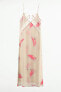 Фото #4 товара Платье в бельевом стиле с принтом ZARA
