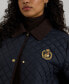 ფოტო #3 პროდუქტის Plus Size Collared Quilted Coat