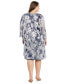 Фото #2 товара Plus Size 2-Pc. Floral-Print Jacket & Dress Set