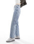 Mango straight leg jeans in light blue Синий, 38 - фото #5