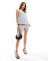 Abercrombie & Fitch co-ord low rise micro short in grey