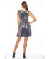 ფოტო #3 პროდუქტის Women's Cap Sleeve A-Line Disco Dot Dress