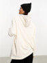 ASOS DESIGN oversized hoodie with chaotic silence indie graphic in neutral