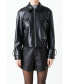 Фото #1 товара Women's Zip Up Cropped Faux Leather Jacket
