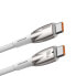 Фото #2 товара Kabel przewód do szybkiego ładowania Glimmer Series USB-C 480Mb/s PD 100W 2m biały