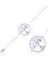 ფოტო #1 პროდუქტის Cubic Zirconia Tree Of Life Circle Bracelet in Sterling Silver