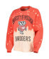 Фото #2 товара Women's Red Distressed Wisconsin Badgers Twice As Nice Faded Dip-Dye Pullover Long Sleeve Top
