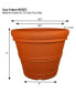 Plastic Rolled Rim Planter Terra Cotta Color 13.5"