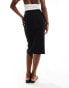 ASOS DESIGN bengaline midi pencil skirt in black