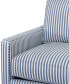 Фото #9 товара CLOSEOUT! Laylanna 119" 3-Pc. Fabric Striped L-Shape Sectional, Created for Macy's