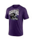 ფოტო #3 პროდუქტის Men's Heathered Purple Baltimore Ravens End Around Tri-Blend T-shirt