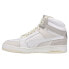 Фото #3 товара Puma Slipstream Mid Luxe Lace Up Mens White Sneakers Casual Shoes 382090-01