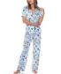 Фото #2 товара Пижама White Mark Tropical Short Pajama