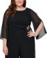 Фото #1 товара Plus Size Embellished Illusion-Sleeve Blouse