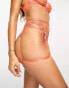 Фото #8 товара Boux Avenue Camila embroidered leg harness in orange with pink detailing