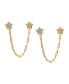 ფოტო #1 პროდუქტის Cubic Zirconia Double Star Chain Dangling Earrings