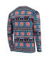 ფოტო #4 პროდუქტის Men's Navy Auburn Tigers Ugly Sweater Knit Long Sleeve Top and Pant Set