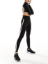 Фото #5 товара Stradivarius sport sclupt legging with contrast piping in black