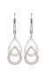 Fashion bicolor earrings with zircons SVLE0655SH8BK00