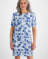 Фото #4 товара Petite Wind Garden Boat-Neck Knit Dress, Created for Macy's