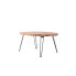 Oval Natural Reclaimed Wood Foldable Cocktail Table For Your Living Room