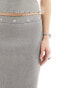 Фото #2 товара COLLUSON eyelet detail washed maxi column skirt in grey