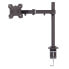 Lindy Single Display Bracket w/ Pole & Desk Clamp - Clamp - 8 kg - 43.2 cm (17") - 71.1 cm (28") - 100 x 100 mm - Black