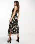 Фото #2 товара Dream Sister Jane embroidered midi dress in black mixed floral