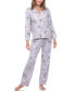 ფოტო #1 პროდუქტის Women's Long Sleeve Floral Pajama Set, 2-Piece