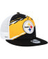 ფოტო #3 პროდუქტის Youth Boys Black Pittsburgh Steelers Tear 9FIFTY Snapback Hat