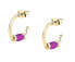 Decent gold-plated hoop earrings Colori SAXQ10