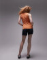 Topshop rib ultimate longline vest in washed orange Ausgewaschenes Orange, XS - EU 32-34 - фото #4