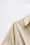 Linen blend midi shirt dress